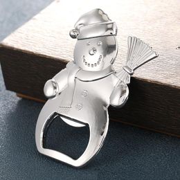 Christmas Snowman Beer Bottle Opener Hanging Drinks Wine Openers Snowmen Corkscrew Xmas Festival Gift Kitchen Bar Party Supplies JJF11041