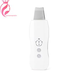 Rechargeable UltrasonicFace Skin Cleansing Scrubber Facial Ion Cleaning Spatula Peeling Vibration Blackhead Removal Devices