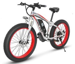 26 Inch Electric Bike 1000W Motor Fat Tyre Mens Snow Beach Ebike 48V 13AH Lithium-ion Battery Adult Snowbike Bicycle