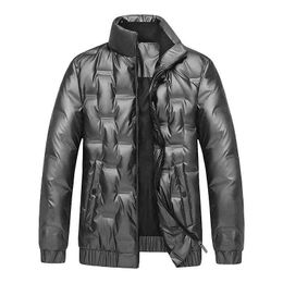 2021 Men's Glossy Winter Short Stand-up Collar down Jacket G1115