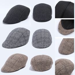 Berets Beret Caps Outdoor Breathable Flat Hats Womens Mens Cap Solid Colour Duckbill Vintage Gatsby Warm Stewardes Hat