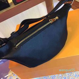 Fashion Women Waist Handbags Purses Embossing Flower Black White Original Fabric Shoulder Bumbag Fanny Pack Belt Bags295Y