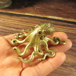 -3.4 "steampunk emblema ouro bronze polvo kraken pirata pirata chá animal de estimação encantador lâmpada estatueta de brinquedo decoração de mesa de papel bijou bijou