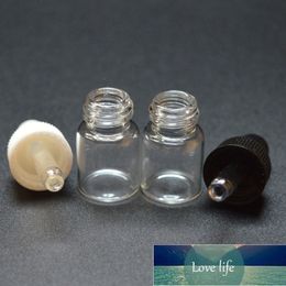 100pcs Small Clear Glass Bottle 1ml Sample Vial For Essential Oil Vial Perfume Sample Tiny Portable Bottles