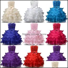 Girls Dresses Baby & Kids Clothing Baby, Maternity Flower Dress Tutu Cupcake Princess Fashion Boutique Bow Ball Gown Z4574 Drop Delivery 202