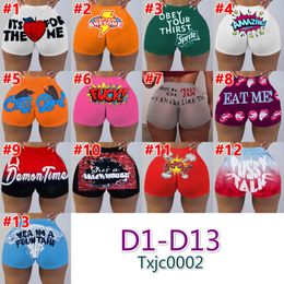 Women Shorts Designer Slim Sexy Tight Letters Pattern Printed Short Pants Summer Mini Shorts Party Plus Size Casual Clothing 61 Styles