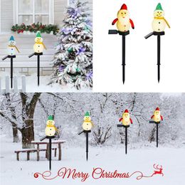 Lawn Lamps Solar Road Lighthouses Snowman Christmas Garden Decoration Outdoor Waterproofs LED Lighting Decorations