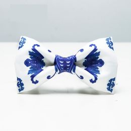 High Quality 2020 Designers Brand Fashion Bow Ties for Men Chinese Style White Blue Bowknot Cravat Luxury Wedding Bowties