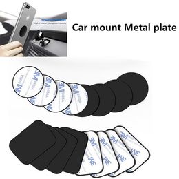 Cell Phone Mounts & Holders Magnetic Metal Plate For Car Holder Universal Iron Sheet Disc 3M Sticker Mount Mobile Magnet Stand