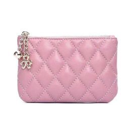 Purses Fashion Lambskin Vintage Coin Diamond Lattice Zipper Wallet Mini Business Card Zero Purse Zip Pouch