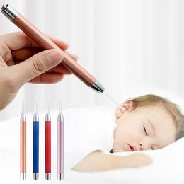 LED FlashLight Earpick Baby Ear Cleaner Penlight Spoon Cleaning Ears Curette Light Spoons with Endoscope