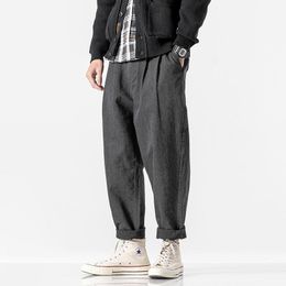 ankle length trousers men Australia - Casual Ankle-length Harem Pant Vintage Fashion Harajuku Trousers High Street Japan Hip Hop Loose Men Male Zipper Midweight Men's Pants
