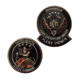 Space Command Embroidery Fabric Cloth Hook and Loop Fastener Tactical Patches Army Military Joint Operation Badges Armband clothes backpack Stickers