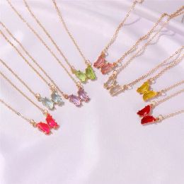 Cute Butterfly Pendant Necklace for Women Party Statement Necklaces Street Style Korean Fashion Jewellery Gifts