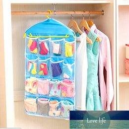 Clothing Hanger Closet Shoes Underpants Storage Bag 16 Pockets Foldable Wardrobe Hanging Bags Socks Briefs Organizer