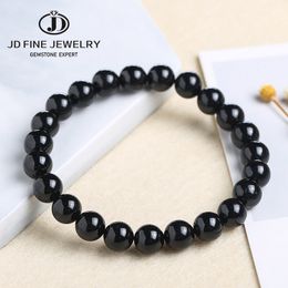 Black Tourmaline Bracelet Healing Crystals Root Chakra Yoga Meditation Jewellery Protection-Emotional Stability-Grounding