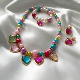 Collana di gioielli di Natale per bambini, braccialetto, anello per capelli, campana, set di forcine per Babbo Natale, accessori per orecchini principessa arcobaleno all'ingrosso