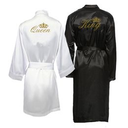 bride robe King and Queen Bath Robes Couple kimono Pyjamas Mr. Mrs. Robes Honeymoon wedding Gift for bride groom 210901