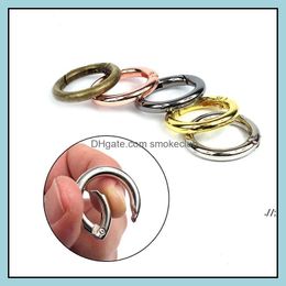 Tool Parts Tools Home & Garden Cam Climbing Hiking Outdoor Hanger Kits Circle Metal Carabiner Hook Spring Snap Round Clip Keychain Lld11232