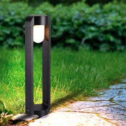 Wylolik Outdoor Waterproof Pillar Lamp Size: 18.5x18.5x35cm European Rural Style Waterproof Column Light Aluminum Pedestal Lamp with Clear Glass Landscape for Fence Garden Patio Garden Post