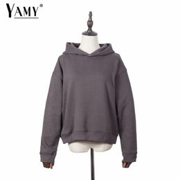 Women's Hoodies & Sweatshirts Fall Vintage Women Korean Hoodie Pullover Kawaii Long Sleeve Cropped Cute Winter Clothes 2021