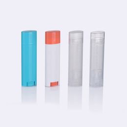 4.5g/0.15oz Empty Refill Plastic Oval Deodorant Lip Gloss Balm Tube LipStick Chapstick Sample Packing Vials Holder Bottles Cosmetic DIY with Twist Bottom and Top Cap