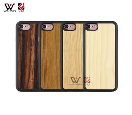 Freeshipping Natural Blank maple Wood Soft TPU Cases NO Engraving Printing Custom Shockproof Slim For iphone 6 7 8 Plus 11 12 Xs Max Phone Case