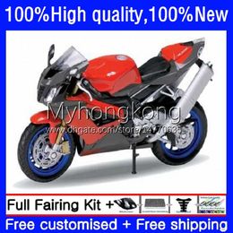 Bodywork For Aprilia RV60 RSV 1000 R 1000R RSV1000R Mille 03-06 Body 9No.102 RSV1000RR 2003 2004 2005 2006 Glossy red new RSV1000 RSV-1000 R RR 03 04 05 06 MOTO Fairing Kit