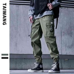 Hybskr Winter Men's Casual Fashion Pants Man Oversize Cargo Hip Hop Trousers Woman Harajuku Straight 210715