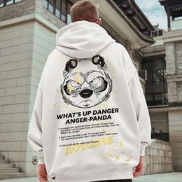 Men's Hoodies & Sweatshirts ANGER PANDA Fashion Brand Wear Hooded Plus Velvet Loose Fat Sweater Trendy