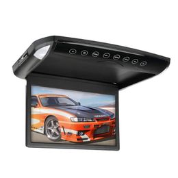 -Vidéo de voiture Ultra mince 10,1 pouce Moniteur de moniteur Montage de plafond de toit Flip Down TFT LCD lecteur DVD USB SD MP5 Haut-Parger jeu