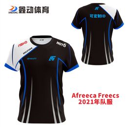 2021 Afreeca Freecs Team Uniform LCK PRIMAVACION AFS AFS NUEVO ROPA DE VERANO Camiseta de manga corta de verano Jersey de fútbol