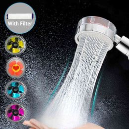 Water Saving Shower Head High Pressure Turbo Bathroom 360 Degrees Rotating Rainfall Shower Head with Philtre Pressurised Massage H1209