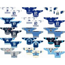 DH Custom 1997 98-2006 07 OHL Mens Womens Kids White Blue Black Grey Stiched Mississauga Steelheads s Ontario Hockey League Jersey