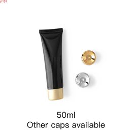 Black 50g Empty Cosmetic Cream Container 50ml Makeup Tube Facial Cleansing Hand Lotion Packaging Plastic Bottles Free Shippinggood qty