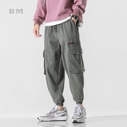 Casual Japanese Streetwear Cargo Pants Harajuku Joggers Men Clothing Korean Style Fashion Casual Harem Trousers Loose Sweatpants
