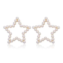 Stud Shineland Korean Simulated-pearl Earrings For Women Star Fashion Party Jewellery Brincos N50