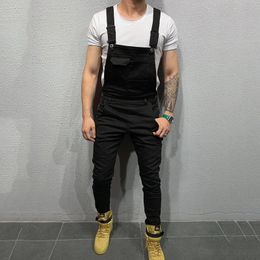 Jeans Trousers Overalls 6 Colors Fashionable Men Suspenders Denim Brand Hip Hop Fashion Jumpsuit Men's