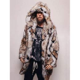 Fur Coat Men's Jacket Long Hair Medium Men 211207