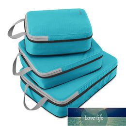 Gonex 3pcs/set Travel Storage Bag Suitcase Luggage Organiser Hanging Clothing Compression Packing Cubes Boy Friend Gift
