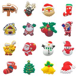 Wholesale Christmas Shoe Charms for Croc Soft Rubber Clog Accessories Xmas Gift