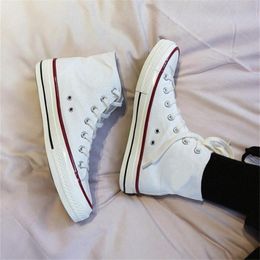 35-45 Unisex High-Top Adult Women's Men's Canvas Shoes 15 Colours Laced Up Casual Sneaker