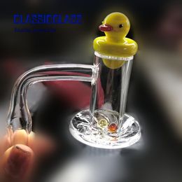 regula Spinning banger smoking set with 2 terp pearls & 1 glass duck carb cap 20mm dia 14mm male Super High Quailty Bangers