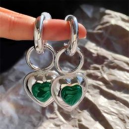 Dangle & Chandelier Exaggerated Metallic Circle Heart Dangle Earrings Personality Etrendy New Jewellery Pendientes Mujer