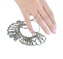 Headband Ring Sizer Measuring Tool Stainless Steel Finger Rings Gauge 0-13 A-Z 41-76 Sizing with Half Size 27 Pcs set