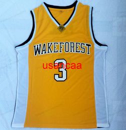 #3 PAUL College basketball jersey black white Wake Forest for men school jerseys All Stitched