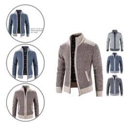 Men's Sweaters Polyester Cool Precisely Detail Men Sweater Solid Colour Knitted Cardigan Cold Resistant For Party Wear