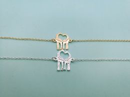 30PCS Cute Long Deer Heart Loving Giraffes Lovely Twin Giraffe Bracelets Animal Jewellery for Couples
