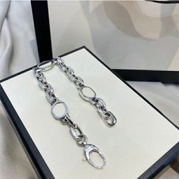 Chains Womens Bracelets Chain Bracelet Retro Wrist Brand Fashion Letter G Sliver Metal Luxury Lobster Clasp With Box Weote