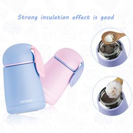 300ML Eco-Friendly Thermos Cup 304 Stainless Steel Insulated Flasks Outdoor Travel Belly Lovely Rabbit Drink fashion Coffee Mug 210423